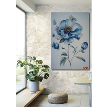 Teona Ahşap Göksel Mavi Güzelliği Sulu Boya Görünümlü Ahşap Dekoratif Tablo Dikdörtgen Tablo