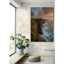 Teona Ahşap Irlanda Sahilleri Yağlı Boya Görünümlü Ahşap Dekoratif Tablo Dikdörtgen Tablo