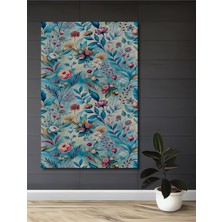 Teona Ahşap Mavi Rüyalar Sulu Boya Görünümlü Dekoratif Ahşap Tablo Dikdörtgen Tablo