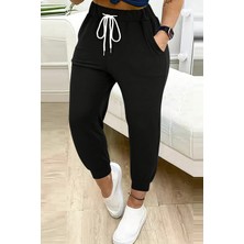 Merry See Lastik Paça Yüksek Bel Cepli Eşofman Altı Jogger