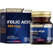 Vitals Folic Acid 400 Mcg 100 Tablet Takviye Edici Gıda