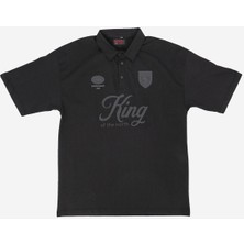 Kıng Of The North Baskılı Oversize Polo Yaka T-Shırt