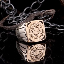 Takı925 925 Ayar Gümüş Hz Süleyman Mührü Model Yüzük