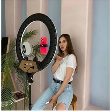 A+ Kalite Megalux Ring Light LED Işık Halkası 21 Inç Profesyonel Influencer Işığı ve 210 cm Monopod
