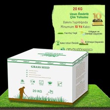Çok Yıllık Çim Tohumu 20 kg Uzun Ömürlü 6'lı Karışım Gölge ve Aşırı Güneşli Alan Uygun Yetiştirilmesi Kolay 4 Mevsim Yeşil