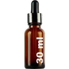 Afracam 30 ml Amber Cam Damlalık Kahverengi Serum Şişesi 30 cc Siyah Kapaklı Dropper Cam Şişe 1 Adet