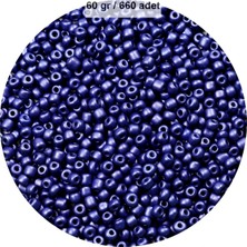 Venüs Shopping Lacivert Renk 4 mm Yaklaşık 660 adet / 60 gram Cam Boncuk Oya Yazma Bileklik ve Kolye