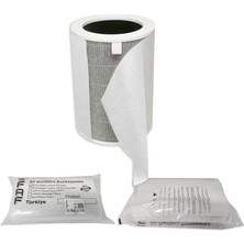 Fresh Air Filter 10 Adet Xiaomi Smart Purifier 4 Lite Ile Uyumlu Filtre Üstüne Uyumlu Gümüş Iyonlu Elektrostatik Toz Tutucu Ön Filtre