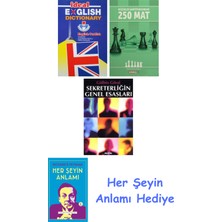 Alfa Yayınları Ideal English Dictionary + Küçükler Şampiyonasından 250 Mat + Sekreterliğin Genel Esasları + Her Şeyin Anlamı