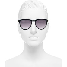 Gampus Vintage Fashion Hafif Unisex Güneş Gözlüğü Güneş Gözlüğü Siyah Çerçeve Mor Cam K122