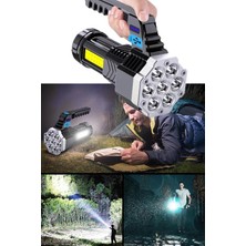 Gampus Yüksek Güçlü LED El Feneri Su Geçirmez Açık Kamp Aydınlatma Şarj Edilebilir El Feneri