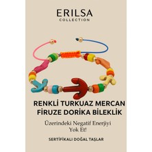 Erilsa Sertifikalı Çapa Renkli Turkuaz Mercan Firuze Taşı Bileklik – Negatif Enerjiyi Yok Et Gücünü Hisset