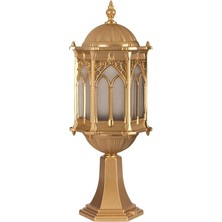 BSU-68051-BSA-KOP Sarı Elektrostatik Toz Boyalı Dış Mekan Aydınlatma, E27, Aluminyum, Döküm Dip, Polikarbon Cam, 20 cm