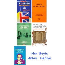 Alfa Yayınları Ideal English Dictionary + Lineer Programlama + Küçükler Şampiyonasından 250 Mat + Babil Kralı Hammurrabi'nin Kanunları + Her Şeyin Anlamı