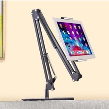 Profesyonel 80CM Kol Uzunluğu Koltuk Yatak, Masa Veya Masaüstü Monaj Tablet Tutucu Açısı Ayarlanabilir 360 Derece Dönebilen Kol ve Alüminyum Gövde Siyah Renk Ct7 (Ct7)