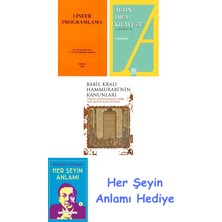 Alfa Yayınları Lineer Programlama + Altın Imla Kılavuzu -Yazım Kılavuzu + Babil Kralı Hammurrabi'nin Kanunları + Her Şeyin Anlamı