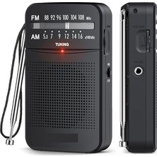 HT-263 Taşınabilir Am/fm Radyo Küçük Boy Cep Radyosu Pilli Radyo Knstar K-263