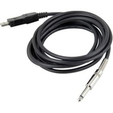 USB To 6.3 mm Çivi Jack Gitar Saz Bağlantı Kablosu 6.3 mm USB Çevirici