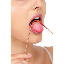 Gampus Gerçek Bakır Dil Temizleme Aparatı Ayurveda Yoga Dil Kazıma Çubuğu Temizleyici Kazıyıcı Sıyırıcı