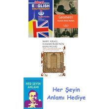 Alfa Yayınları Ideal English Dictionary + Geometri + Babil Kralı Hammurrabi'nin Kanunları + Her Şeyin Anlamı