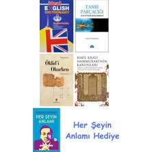 Alfa Yayınları Ideal English Dictionary + Tanrı Parçacığı + Öklid'i Okurken + Babil Kralı Hammurrabi'nin Kanunları + Her Şeyin Anlamı