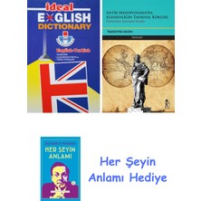 Alfa Yayınları Ideal English Dictionary + Antik Mezopotamya'da Egemenliğin Tanrısal Kökleri + Her Şeyin Anlamı