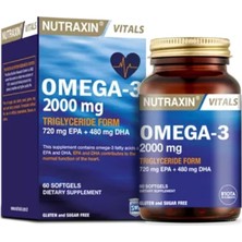 Vitals Omega-3 2000 Mg Epa + Dha Balık Yağı Içeren Takviye Edici Gıda (1 x 60 Kapsül)