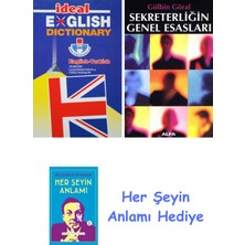 Alfa Yayınları Ideal English Dictionary + Sekreterliğin Genel Esasları + Her Şeyin Anlamı