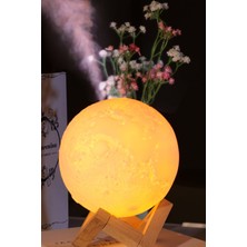 Gampus Ay Şeklinde Standlı Hava Nemlendirici Standlı Kabartmalı Ay Görünümlü Aydınlatma ve Nemlendirici