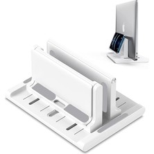Ayarlanabilir Çok Amaçlı Telefon Tutuculu Laptop Notebok Macbook Için Dikey STAND-AL4495 (Beyaz)