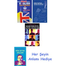 Alfa Yayınları Ideal English Dictionary + Rubu Tahtası Yapım Kılavuzu + Sekreterliğin Genel Esasları + Her Şeyin Anlamı