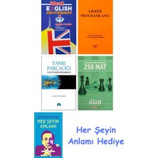 Alfa Yayınları Ideal English Dictionary + Lineer Programlama + Tanrı Parçacığı + Küçükler Şampiyonasından 250 Mat + Her Şeyin Anlamı