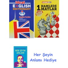 Alfa Yayınları Ideal English Dictionary + 1 Hamlede Matlar + Her Şeyin Anlamı