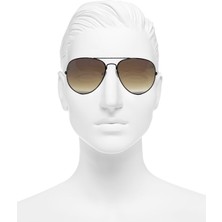 Gampus Vintage Fashion Hafif Unisex Güneş Gözlüğü Güneş Gözlüğü Oval Çerçeve Kahverengi A06