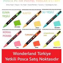 Posca Pc-5m 6’lı Kalem Seti - Pastel ve Soft Tonlar