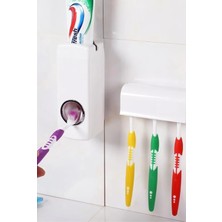 Gampus Diş Macunu Sıkacağı Diş Fırçalığı 5 Adet Diş Fırçası Tutuculu