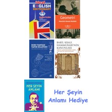 Alfa Yayınları Ideal English Dictionary + Geometri + Rubu Tahtası Yapım Kılavuzu + Babil Kralı Hammurrabi'nin Kanunları + Her Şeyin Anlamı