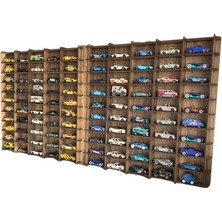 Ölçek Oyuncak Hobi Koleksiyon 100 Araçlık Set Model Oyuncak Araba Rafı-Kahve