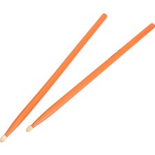 Bagetler, 5A Ahşap Hafif Ergonomik Yüksek Mukavemet 2 Çift Performans Için Yeni Başlayanlar Için Drumsticks (Turuncu ve Sarı)