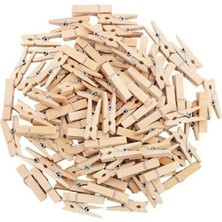 Home 24 Adet Mini Ahşap Not Mandalı,not Tutucu Dekoratif Mandal Çalışma Odası Ev Ofis Için Küçük Mandallar (Natural)