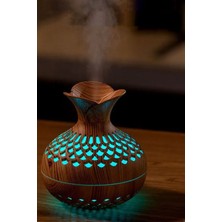 Gampus Yeni Nesil Dekoratif Çocuk Odası Ev Ofis Hava Nemlendirici Ahşap Görünümlü Nemlendirici 300ML