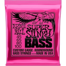 Ball Super Slinky Elektronik Bas Gitar Telleri, Kalınlık 45-100