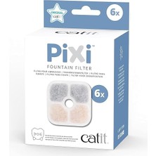 43722 Pixi Yedek Filtre, Catit Pixi Su Çeşmesi Için Içme Çeşmesi Filtresi, 6'lı Paket
