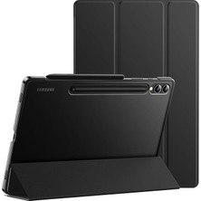 Galaxy Tab S10 Plus/tab S9 Plus 12.4 Inç S Pen Tutucu Yumuşak Standı Tablet Kılıfı (Siyah)