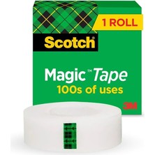 810-1933 Scotch Magic Bant Görünmez, Üzerine Yazılabilir Ofis Bandı Şeffaf