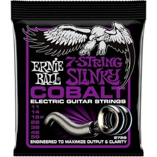 Ball Power Slinky Kobalt 7 Telli Elektro Gitar Telleri, Ölçü 11-58
