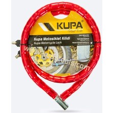 Çelik Motosiklet Kilidi, 22MM Zincir Boğumlu Anahtarlı Kilit 1,5 Metre - Puset - Bisiklet - Scooter