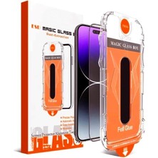 iPhone Ile Uyumlu Point Hizalama Aparatlı Darbe Emici ve Takılırken Camın Altında Kesinlikle Toz Bırakmayan Darbelere Karşı Ekstra Güçlü Ekran Koruyucu Cam (Iphone 11 / Xr)
