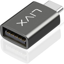 USB 3.1 To Type-C 10GBPS Veri Aktarımı 3A Hızlı Şarj ve Data Aktarımı Çevirici Dönüştürücü Otg Adaptör Space Gray Otgks