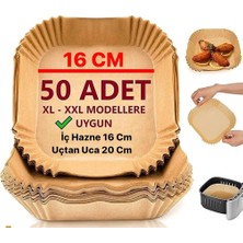 Pişirme Kağıdı, Fritöz Yağlı Kağıdı, Yanmaz Kağıt 50 Adet (Kare)